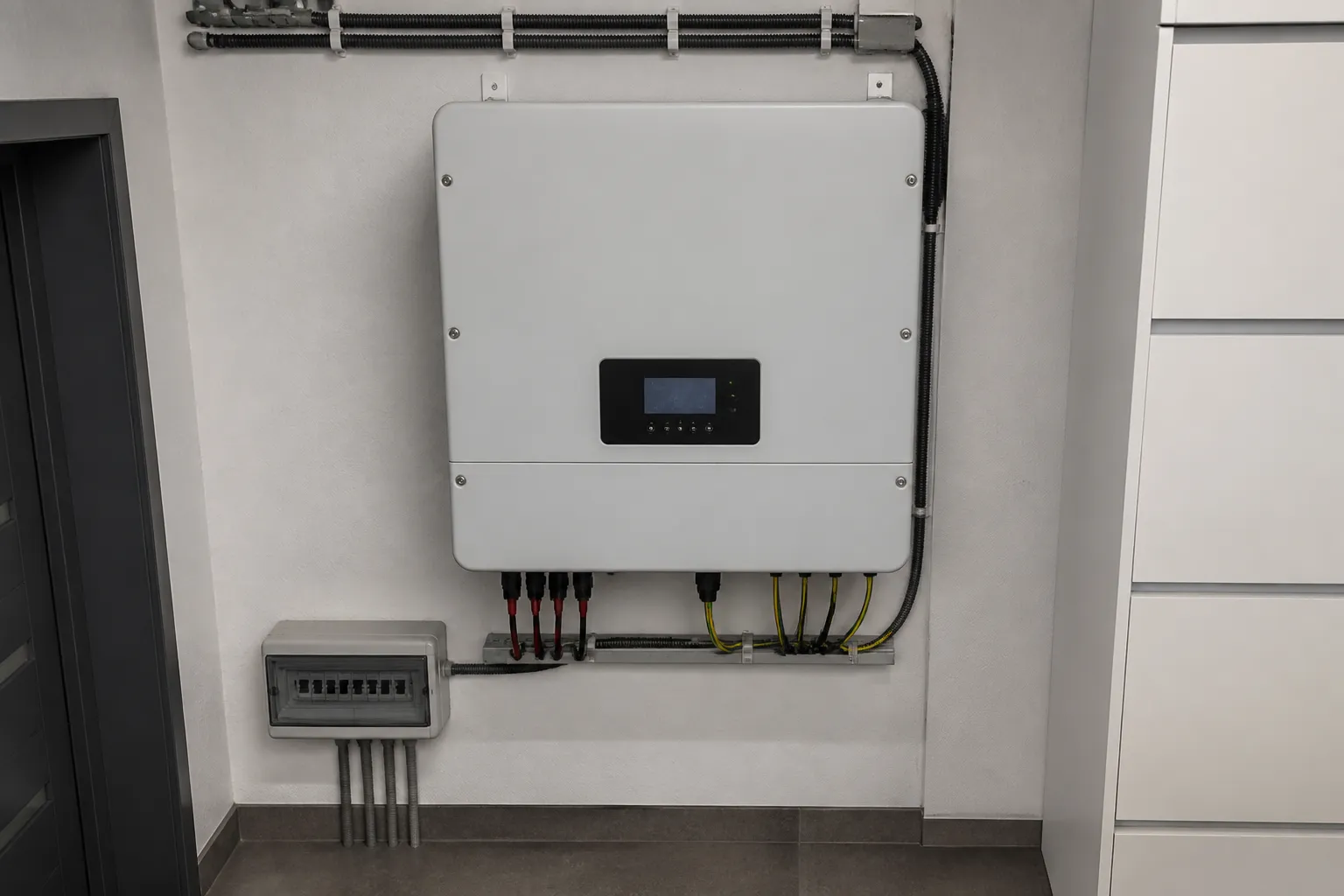 Détail technique d’un onduleur solaire installé en local technique